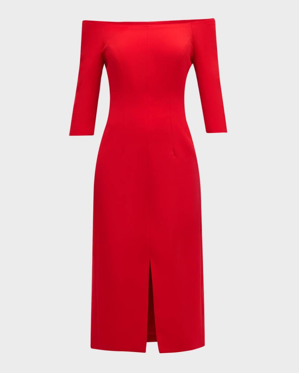 Off-Shoulder Midi Dress